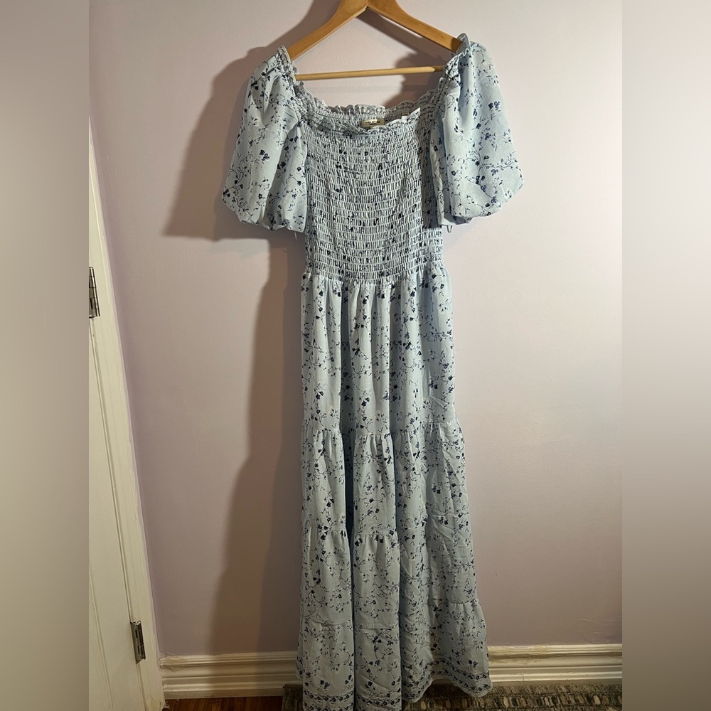 Blue floral dress